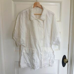 Eileen Fisher Linen Double Breasted Summer Jacket
